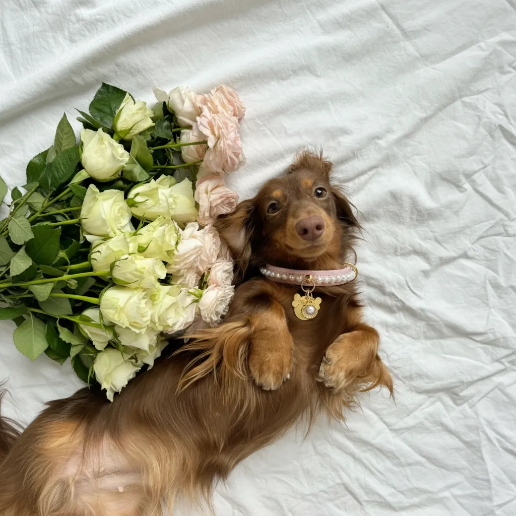 Diana İncili Köpek Tasması 🦪 | Pembe