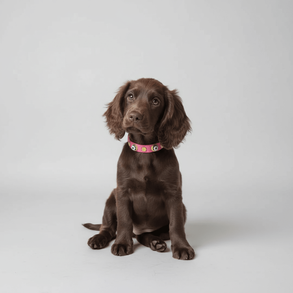 Pembe Alice Swarovski tasmalı yavru köpek, Mon A Paw Köpek Koleksiyonu