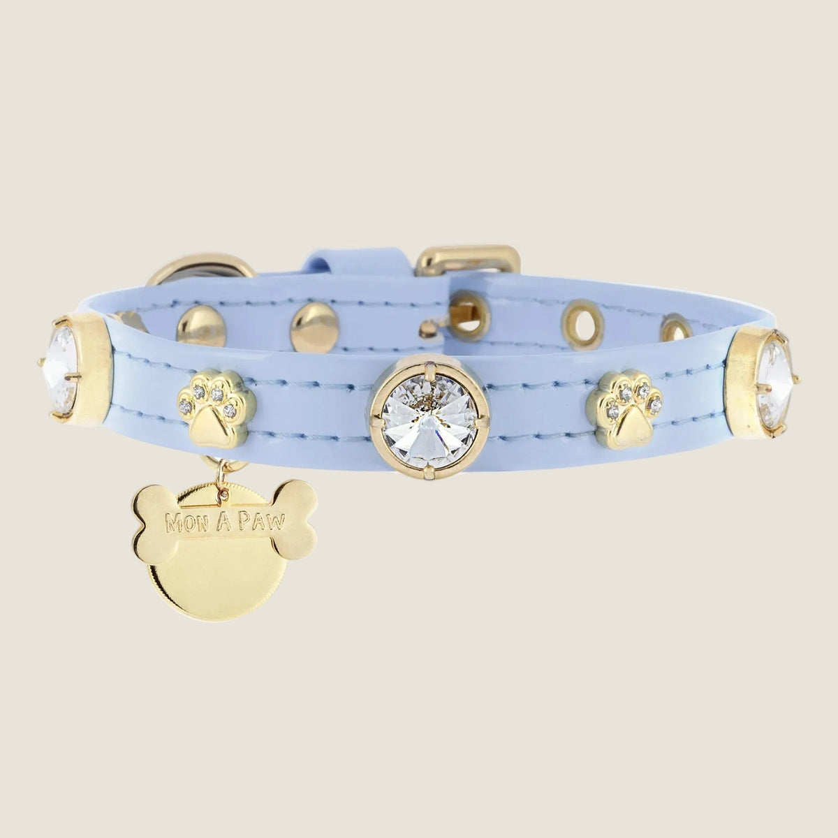Louis Swarovski mavi köpek tasması, Mon A Paw