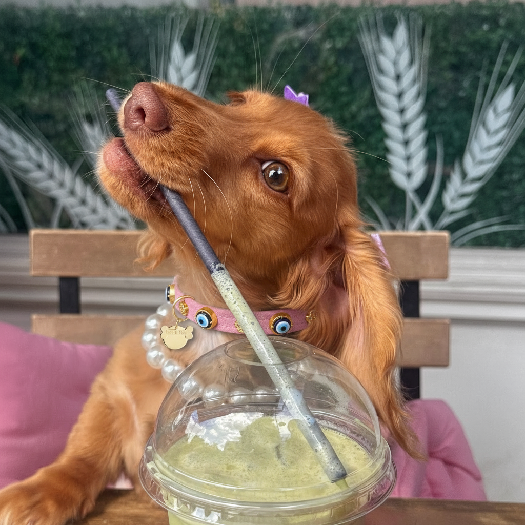 Nazarlıklı Boyun Tasması | Toz Pembe 🩷