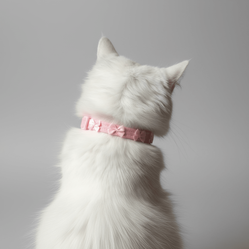 Süet Fiyonklu Kedi Tasması | Toz Pembe - Mon A Paw