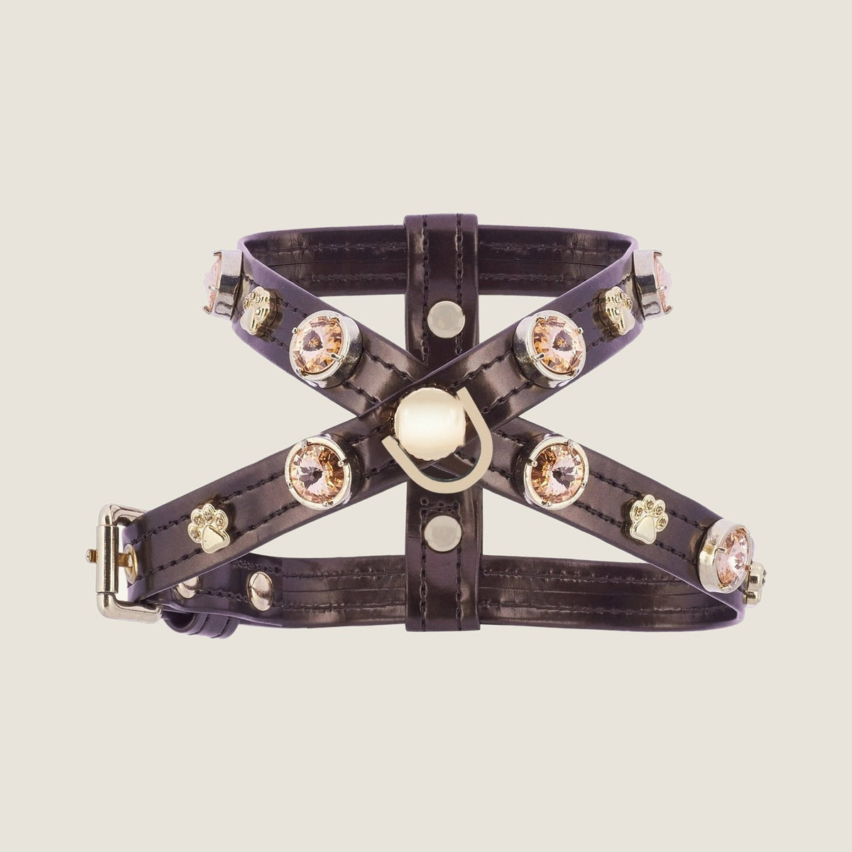 Espresso Swarovski Göğüs Tasma Yürüyüş Seti