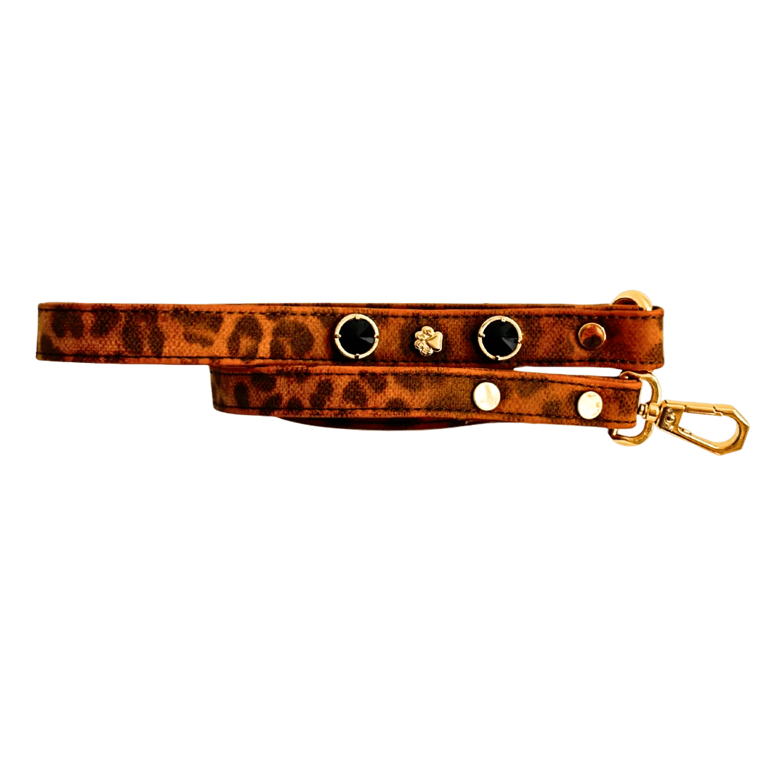 Leopard Swarovski Köpek Gezdirme Tasması 🐆 - Mon A PawKöpek Gezdirme Kayışı