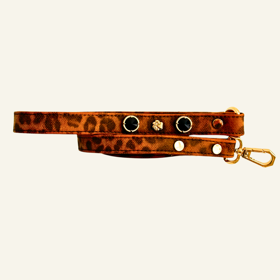 Leopard Swarovski Köpek Gezdirme Tasması 🐆