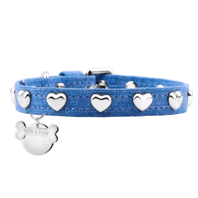 Lovefool Ice Blue Denim Köpek Tasması 🤍 - Mon A PawKöpek Boyun Tasması