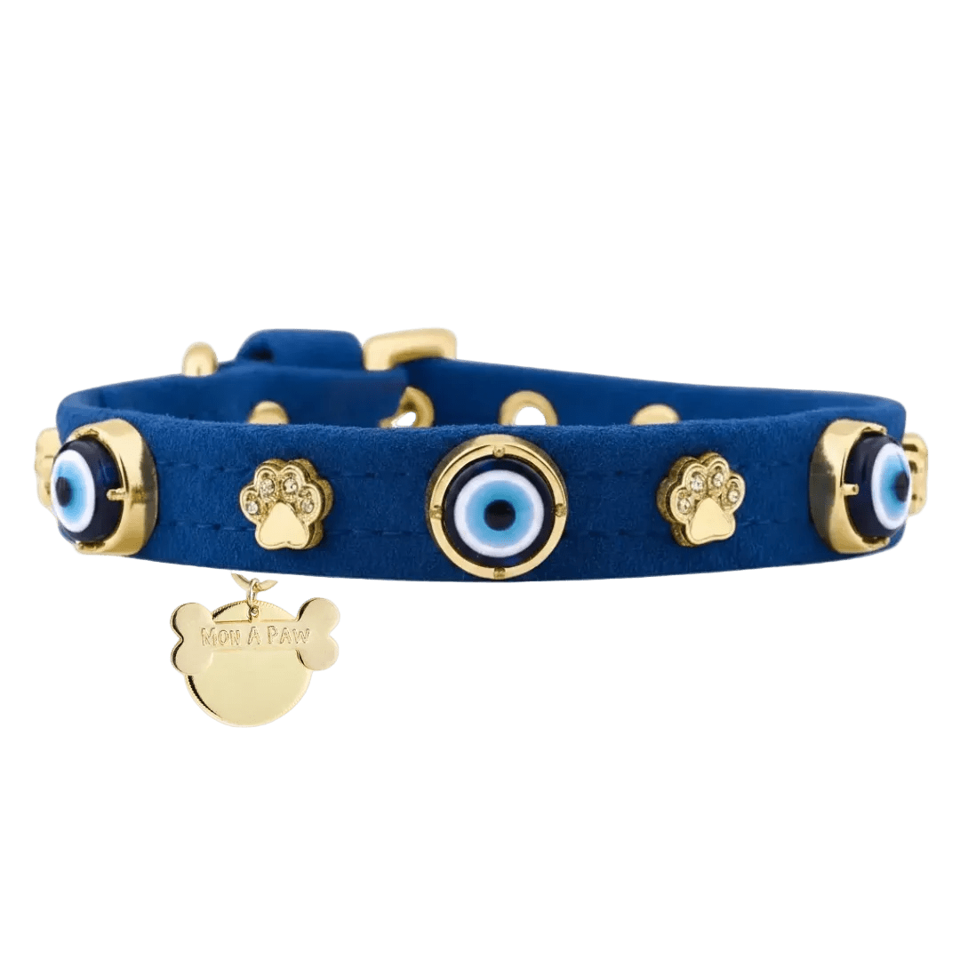Nazarlıklı Boyun Tasması | Royal Mavi 🥯 - Mon A Paw