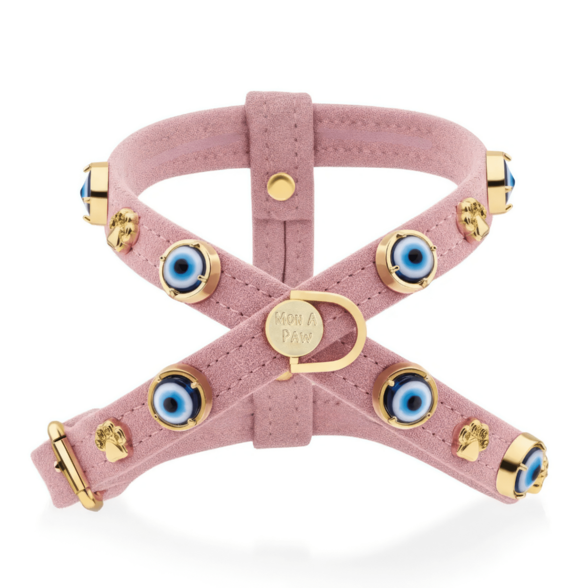 Nazarlıklı Göğüs Tasması | Pembe 🧿 - Mon A PawKöpek Göğüs Tasması